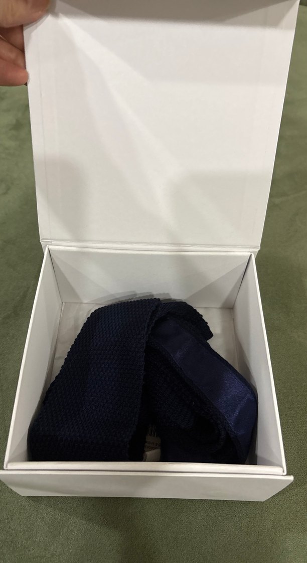 Hugo Boss Lacivert Erkek Triko Örgü Kravat  - Görsel 3