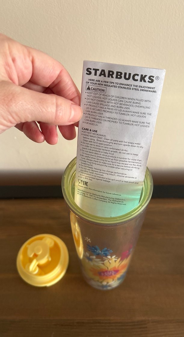 Starbucks Renkli Çiçek Desenli L Bardak - Görsel 2