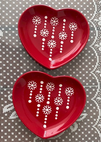 Yeniyıl Motifli Kırmızı 2li Sunum Seti - Görsel 8