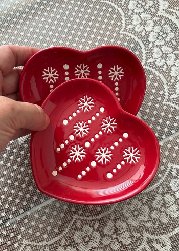 Yeniyıl Motifli Kırmızı 2li Sunum Seti - Görsel 6