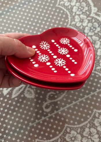 Yeniyıl Motifli Kırmızı 2li Sunum Seti - Görsel 5