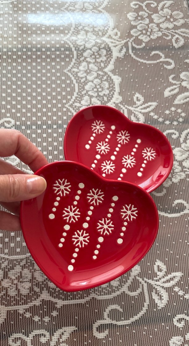 Yeniyıl Motifli Kırmızı 2li Sunum Seti - Görsel 2