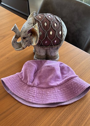 Mor Çift Taraflı Kız Çocuk Şapka - Görsel 4