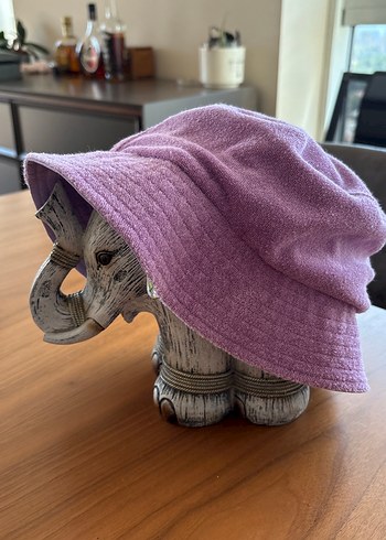 Mor Çift Taraflı Kız Çocuk Şapka - Görsel 2