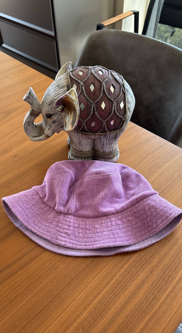 Mor Çift Taraflı Kız Çocuk Şapka - Görsel 4