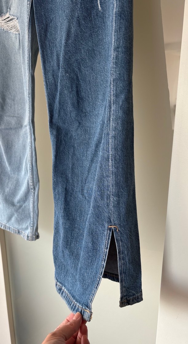 İki Tonlu Kız Çocuk Kot Pantolon - Görsel 5