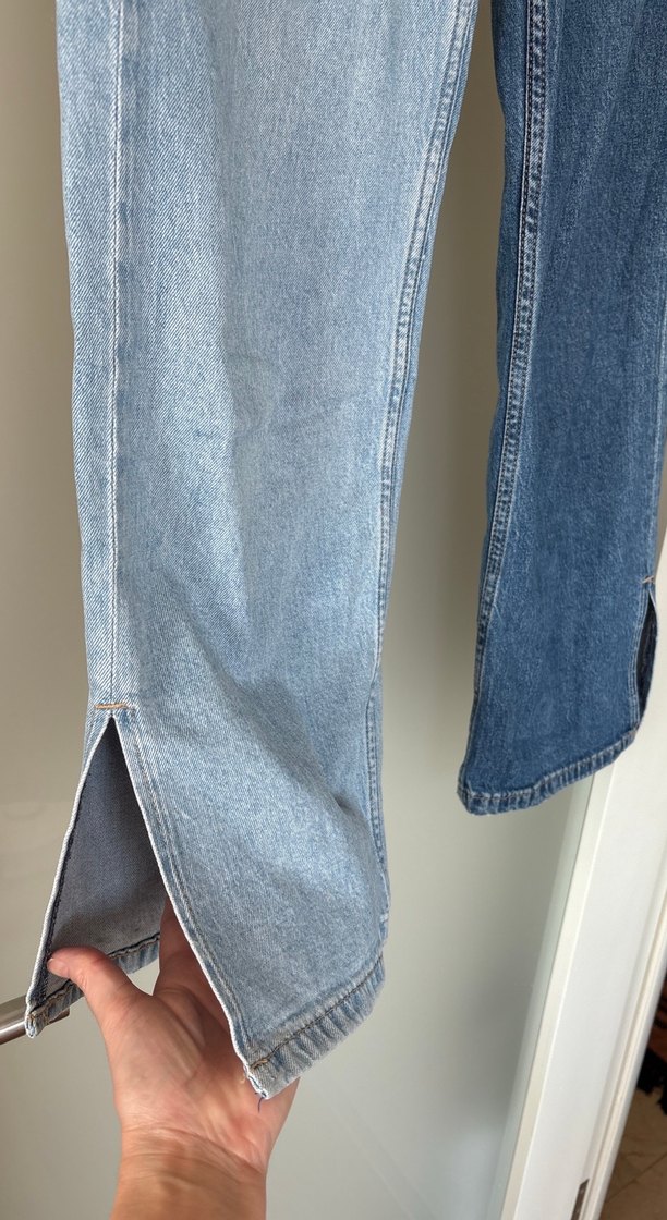 İki Tonlu Kız Çocuk Kot Pantolon - Görsel 4