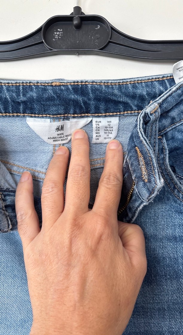 İki Tonlu Kız Çocuk Kot Pantolon - Görsel 3