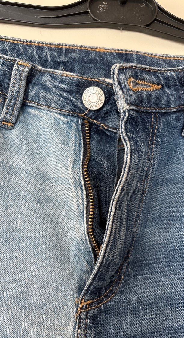 İki Tonlu Kız Çocuk Kot Pantolon - Görsel 2