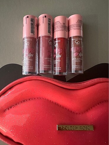  Beden pembe Renk Golden rose plumped lips 4lü set