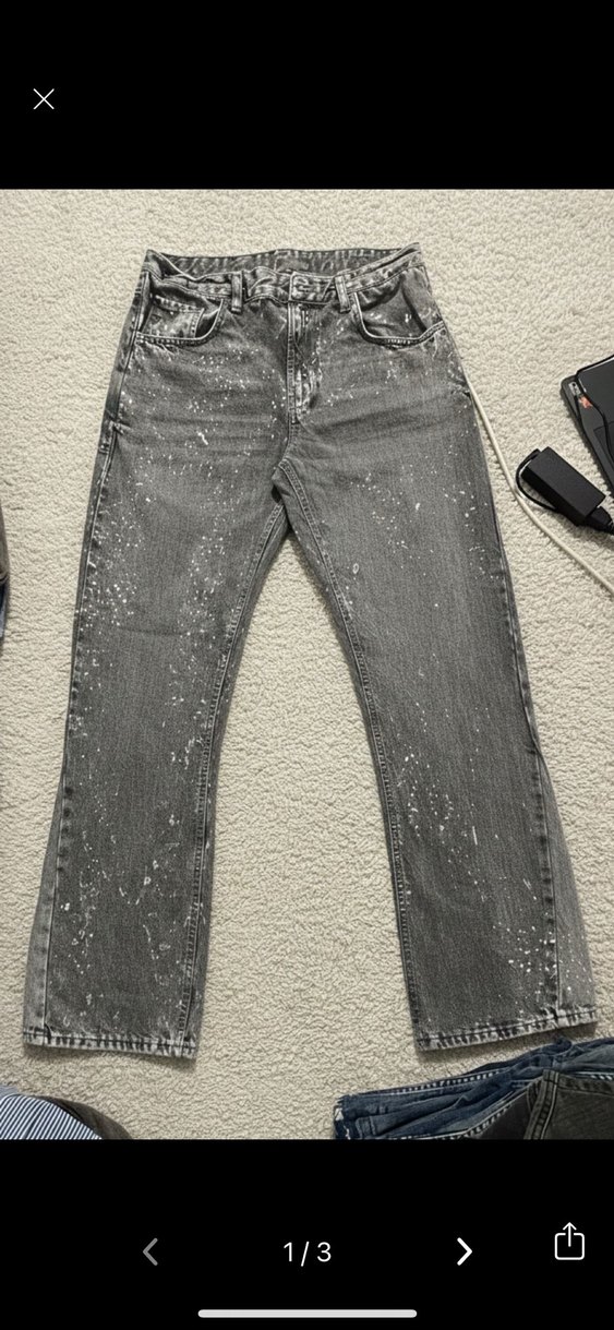 Batik simli gibi gözüken gri kot - Görsel 2