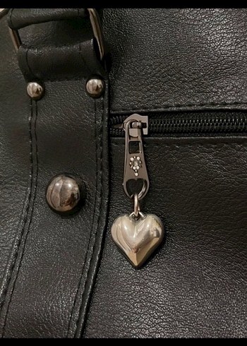 orjinal yeni lolita tarzı büyük siyah deri çanta japon - Görsel 2