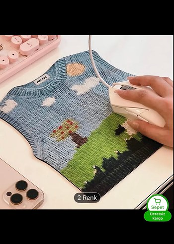 mouse pad kazak görünümlü kullanılmadı yurtdışı ürünüdür - Görsel 2