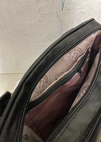 Orijinal ve yeni tasarım Lolita tarzı büyük siyah deri çanta - Görsel 6