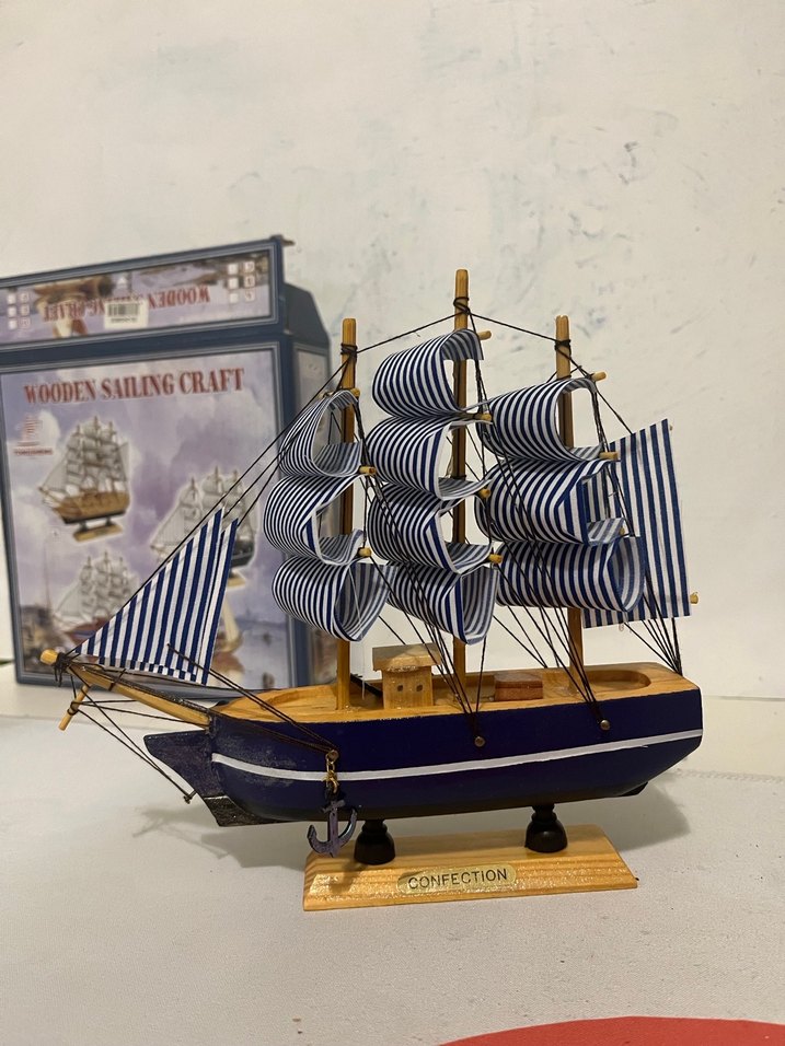 el yapımı ahşap hediyelik( isteğe bağlı yazı yazdırılır gemi - Görsel 3