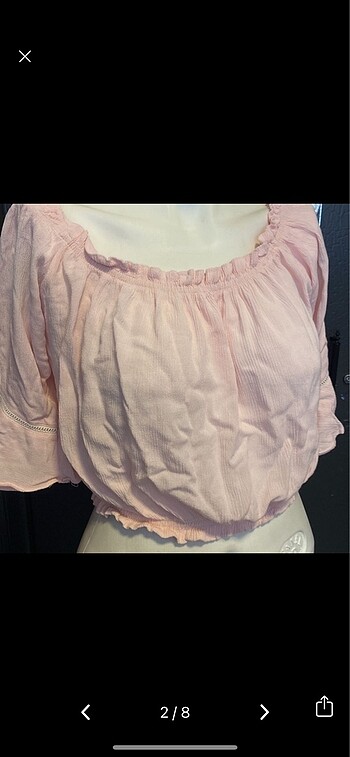 Sheinside pembe crop lolita tarzı kusuru yok m beden