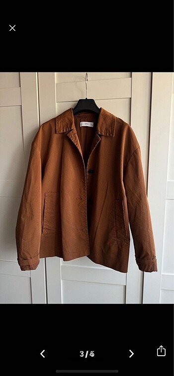 Mango mango l m ceket 63cm boydan aşağısı silip giyn 70i pamuk karışım