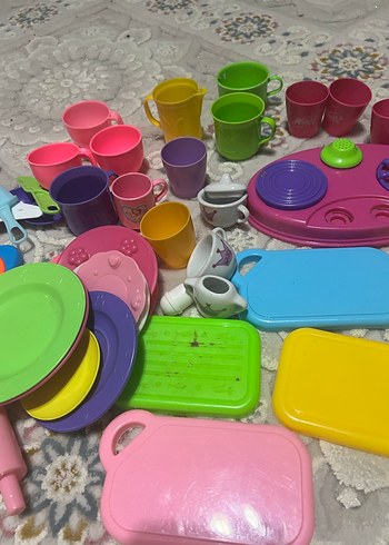 Renkli Plastik Oyuncak Mutfak Seti - Görsel 4