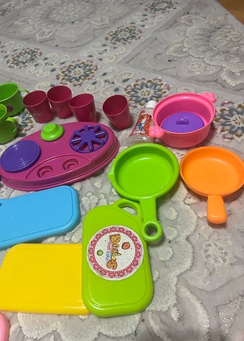 Renkli Plastik Oyuncak Mutfak Seti - Görsel 6