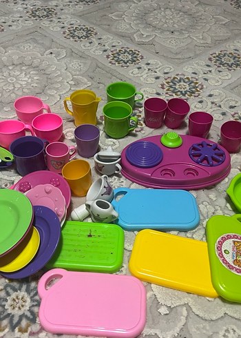 Renkli Plastik Oyuncak Mutfak Seti - Görsel 2