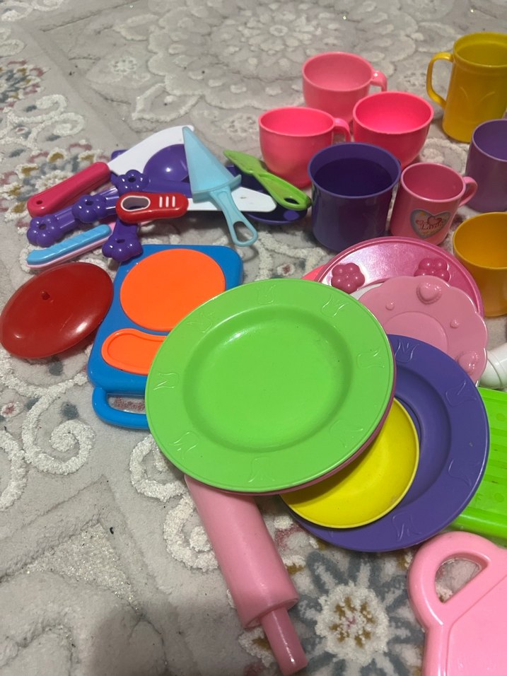 Renkli Plastik Oyuncak Mutfak Seti - Görsel 3