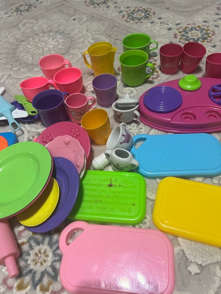 Renkli Plastik Oyuncak Mutfak Seti - Görsel 4