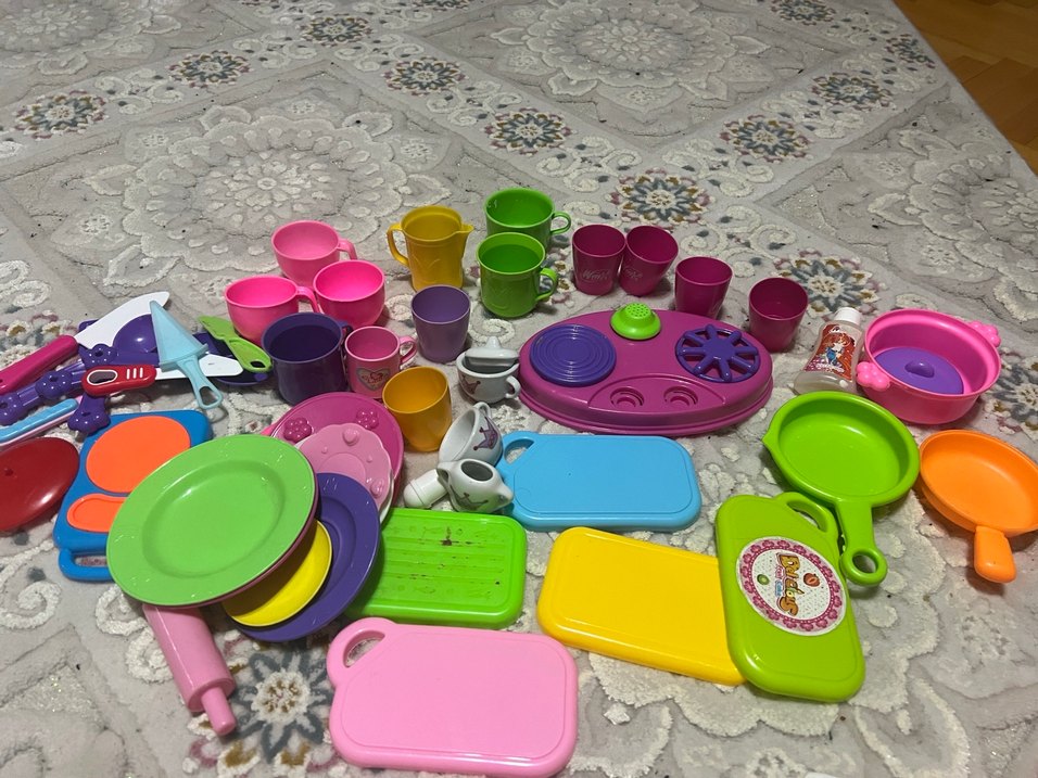 Renkli Plastik Oyuncak Mutfak Seti - Görsel 2