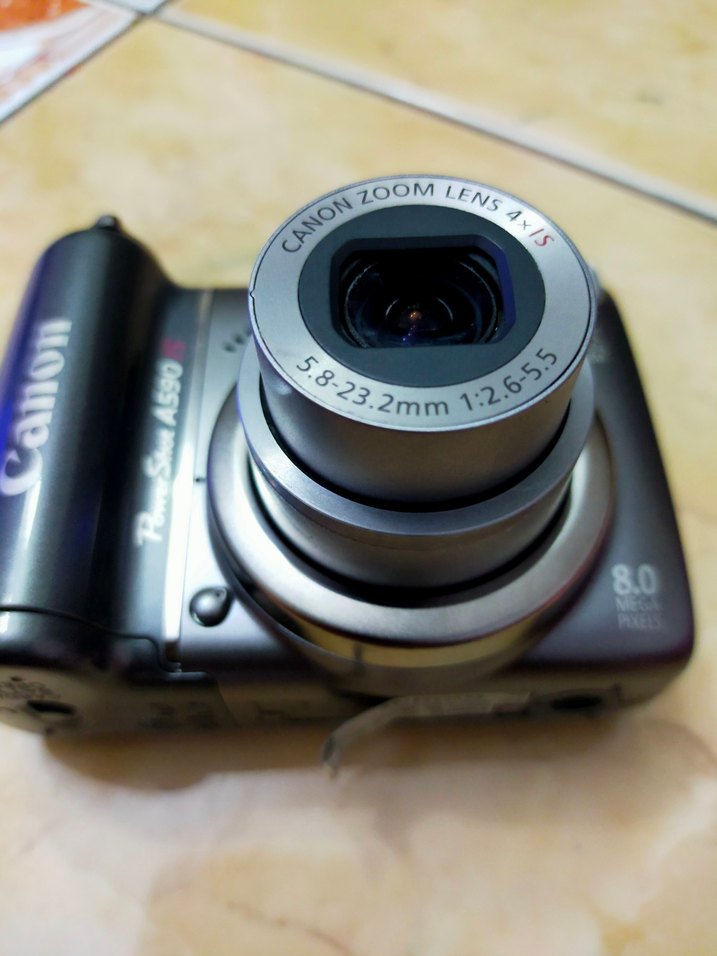 Canon PowerShot A590 Dijital Fotoğraf Makinesi Gri - Görsel 2