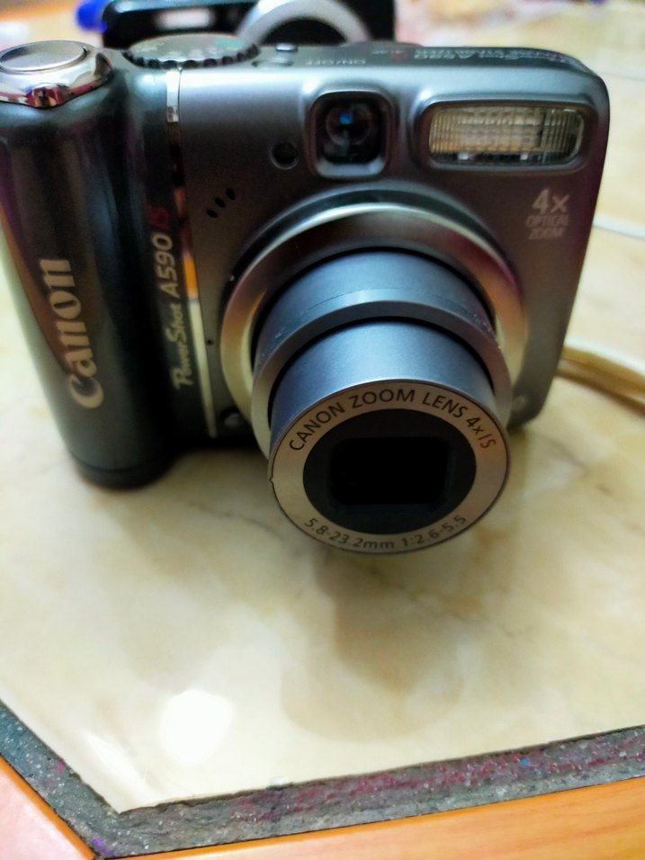 Canon PowerShot A590 Dijital Fotoğraf Makinesi Gri - Görsel 3