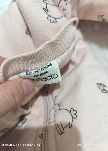 Kız Bebek Bej Tulum, Kürk Detaylı, Düz Desen - Görsel 5