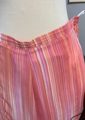 Pembe Pilili Bohem Midi Kadın Kumaş etek - Görsel 3