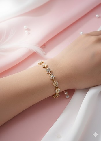 Accessorize Xuping Çiçek Gold Bileklik