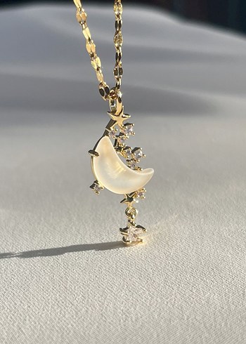 Accessorize Çelik Pinterest Model Ay Kolye
