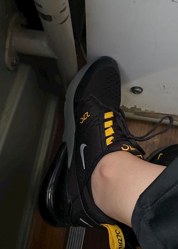 Siyah-Sarı Yüksek Topuklu Sneakers