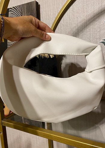 Diğer Beyaz Minimalist Fermuarlı Kadın Çanta