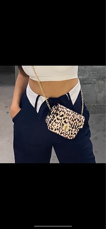 Leopar çanta mini