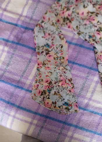 Pembe Çiçekli Bohem Kız Bluzu - Görsel 3