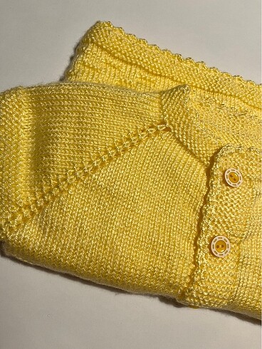 Standart Beden Beden sarı Renk Patikli Sarı Çocuk Bebek Örgü Süveter