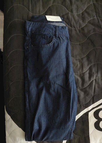 Lacivert Kemerli Erkek Denim Pantolon 31/32 beden - Görsel 5