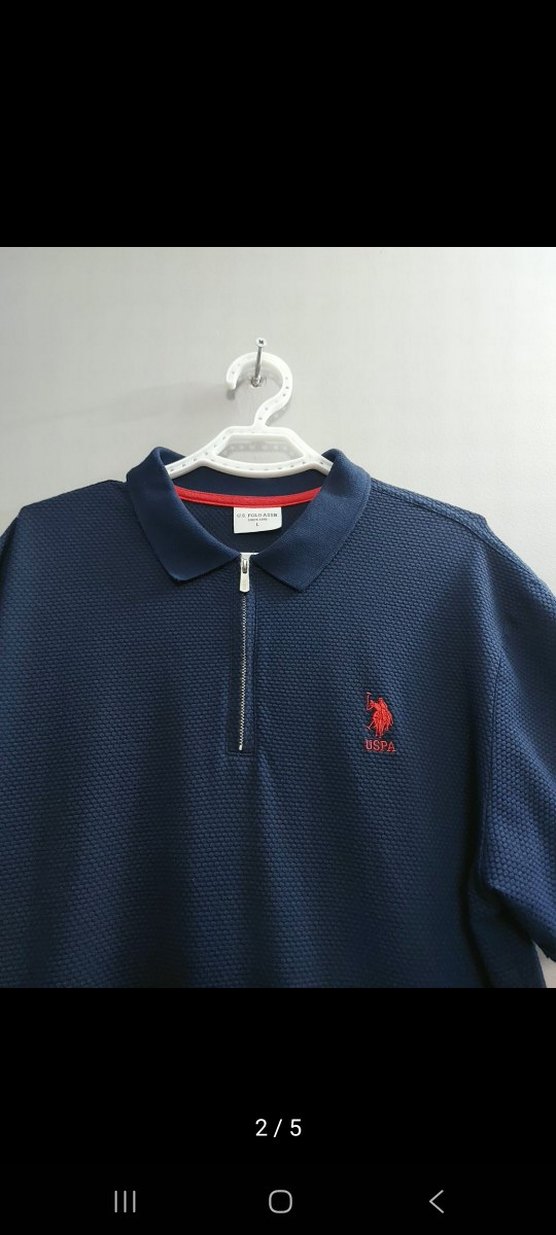 Erkek Lacivert Fermuarlı Polo Tişört Us Polo - Görsel 2