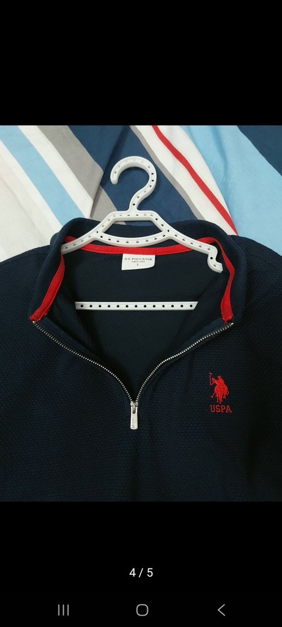 Erkek Lacivert Fermuarlı Polo Tişört Us Polo - Görsel 4