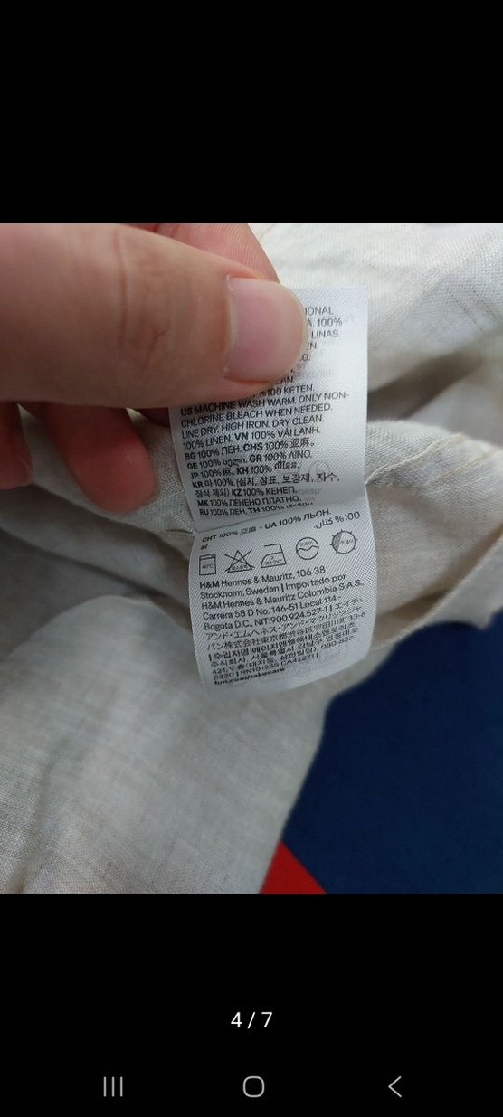 Gri Keten gömlek h&m - Görsel 4