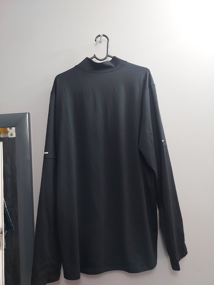 Nike Siyah Uzun Kollu fermuarlı half zip erkek sweat tişört - Görsel 3