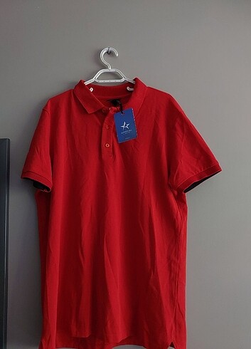 Altınyıldız erkek polo yaka kırmızı tshirt