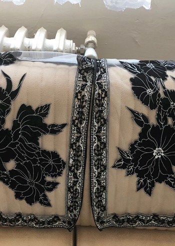 Dantel Detaylı Siyah Bohem Kadın Şal - Görsel 2