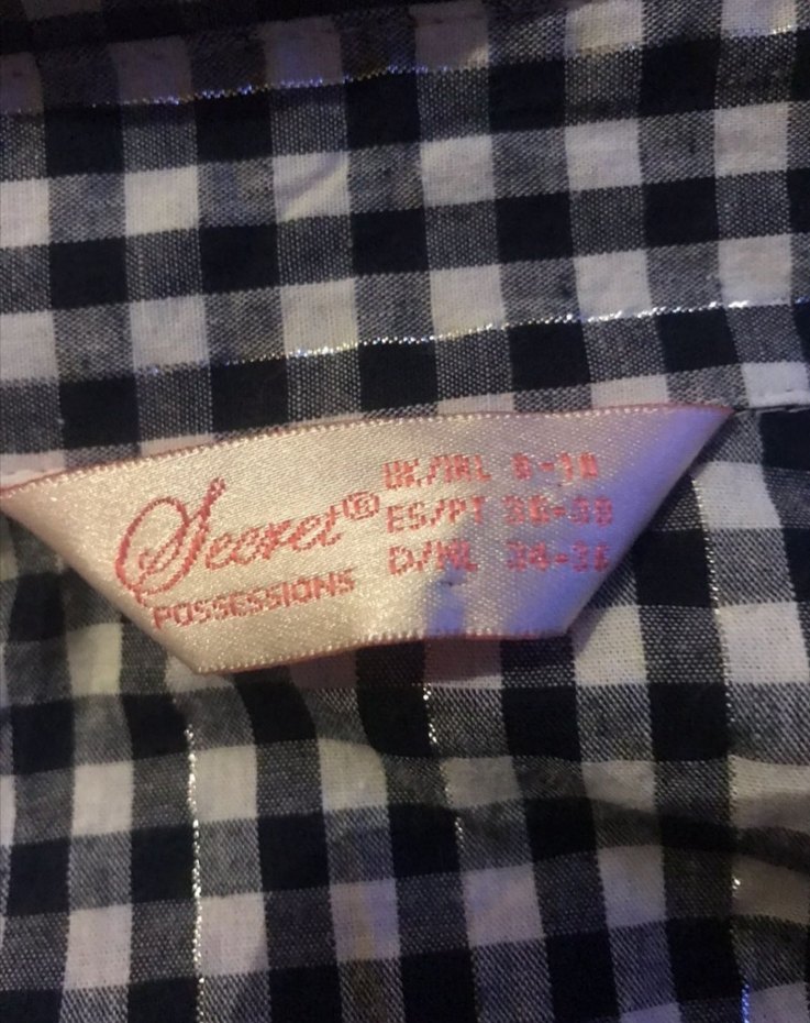 Düğmeli Kısa Kollu Kareli Kadın Gömlek - Görsel 3