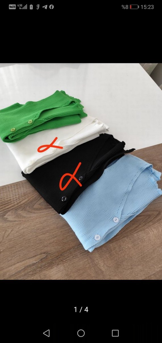 Düğmeli Kısa Kollu Hırka - Görsel 4