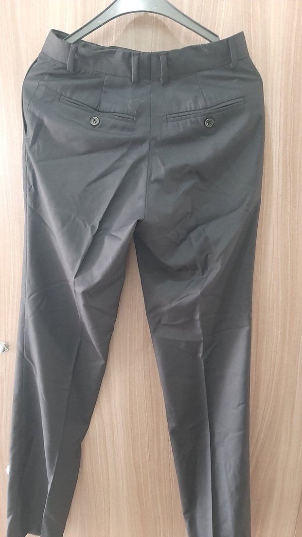 Erkek Siyah Regular Fit Ofis Pantolonu - Görsel 2