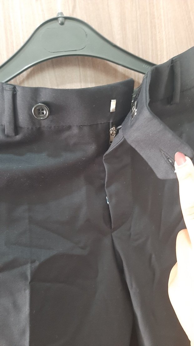 Erkek Siyah Regular Fit Ofis Pantolonu - Görsel 3