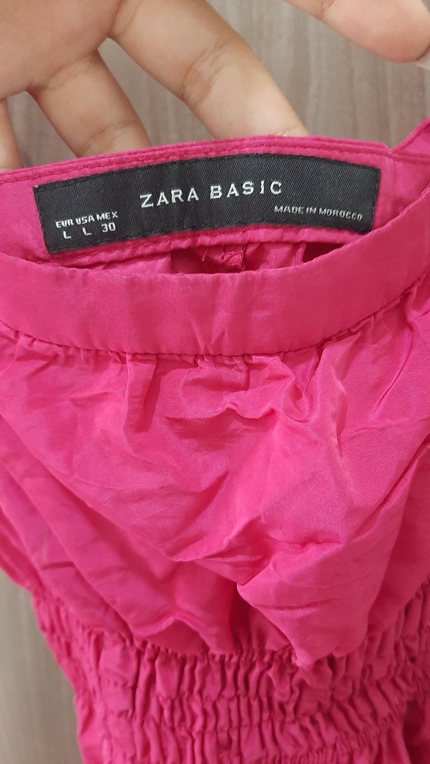 Pembe Fırfırlı Midi Keten Elbise - Görsel 3